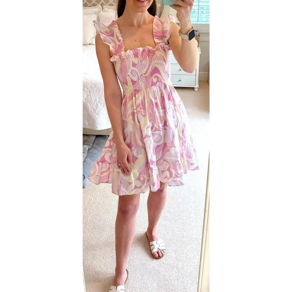 Hill House Pink and Yellow Mini Dress - Picture 7 of 15